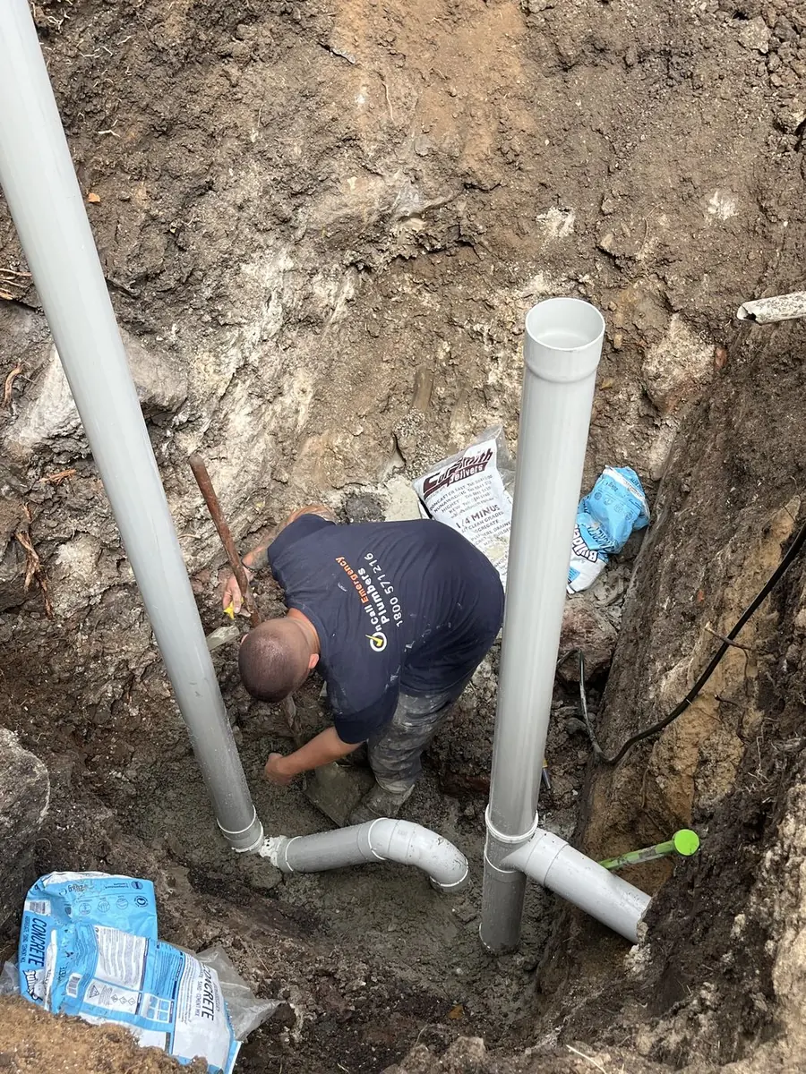 Plumber at work, Mordialloc